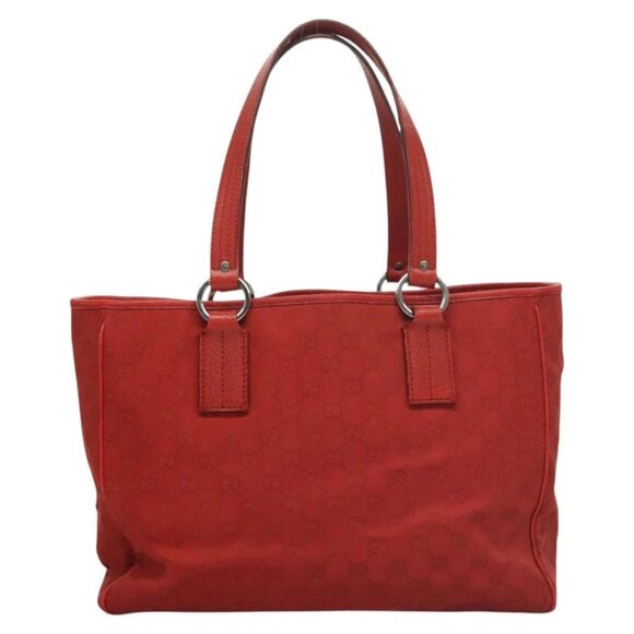 GUCCI GG Canvas Shoulder Bag Red 113017 Auth - Picture 2 of 15